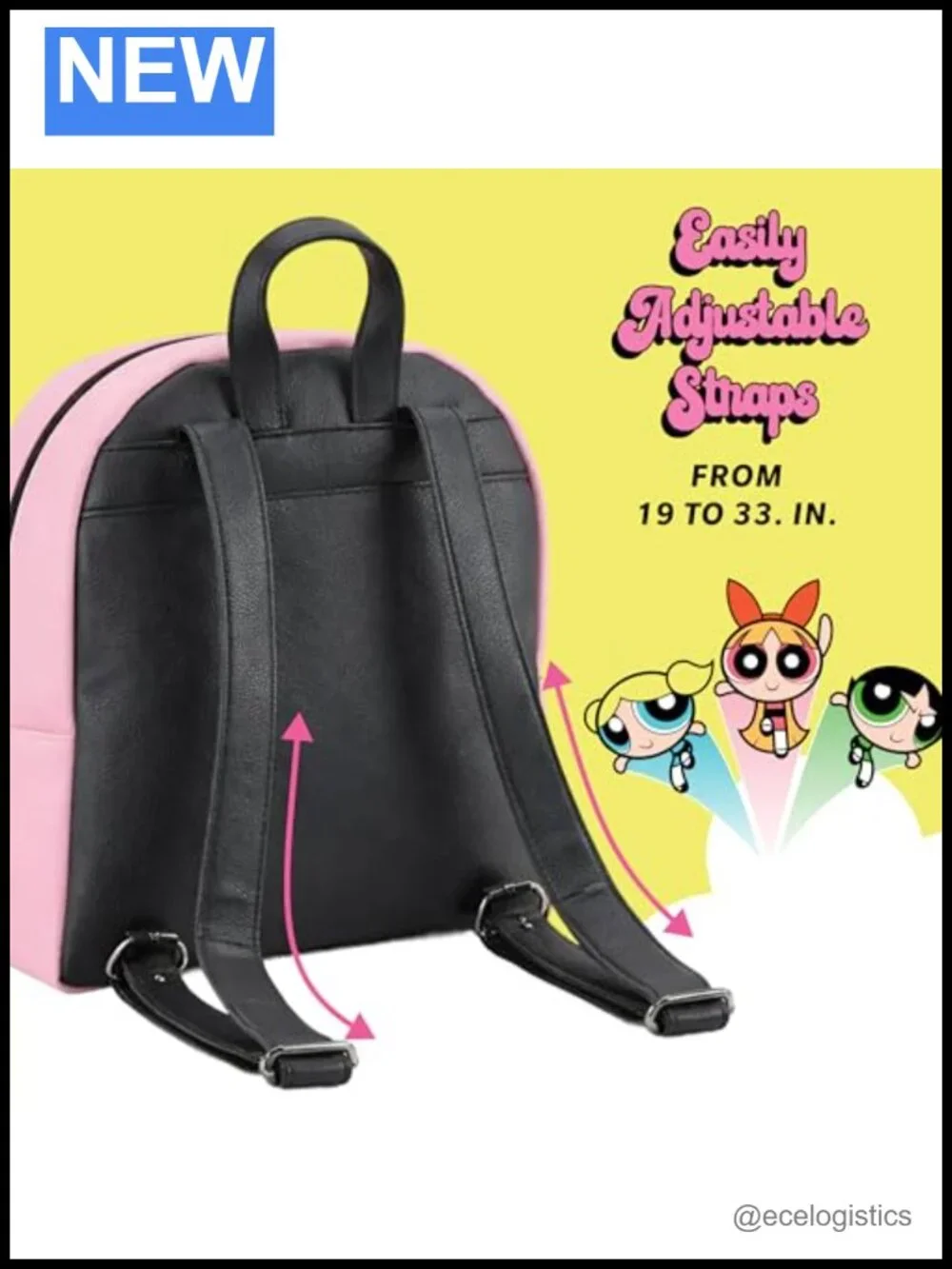 Mini Backpack Purse Polyurethane Adjustable Straps Licensed Cartoon Network